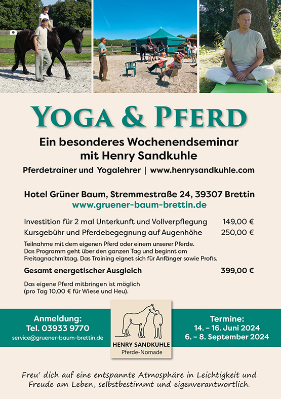 Wochenendseminar in Brettin | Yoga & Pferd